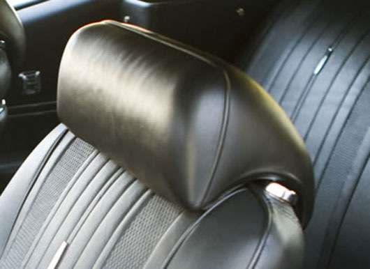 Distinctive Chevelle Headrest Covers, Bucket Seat, Black