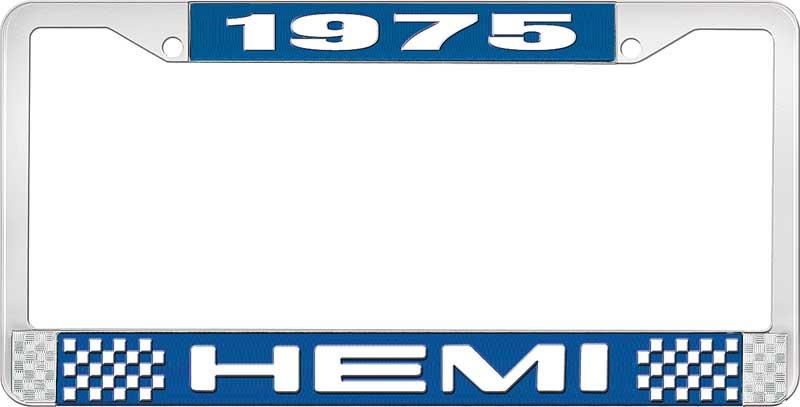 1975 HEMI LICENSE PLATE FRAME - BLUE