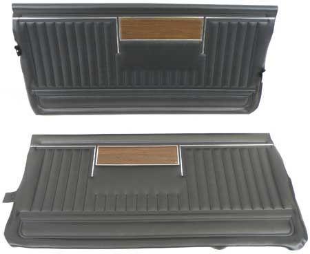 1969 IMPALA / SS 2 DOOR COUPE AND CONVERTIBLE BLACK NON-ASSEMBLED FRONT DOOR PANELS