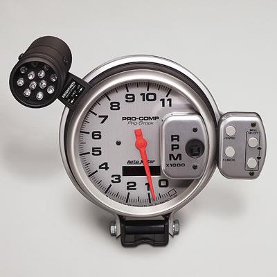 Tachometer 127mm ( 5" ) 0-11.000rpm Sport-comp Silver Shiftlight / Memory