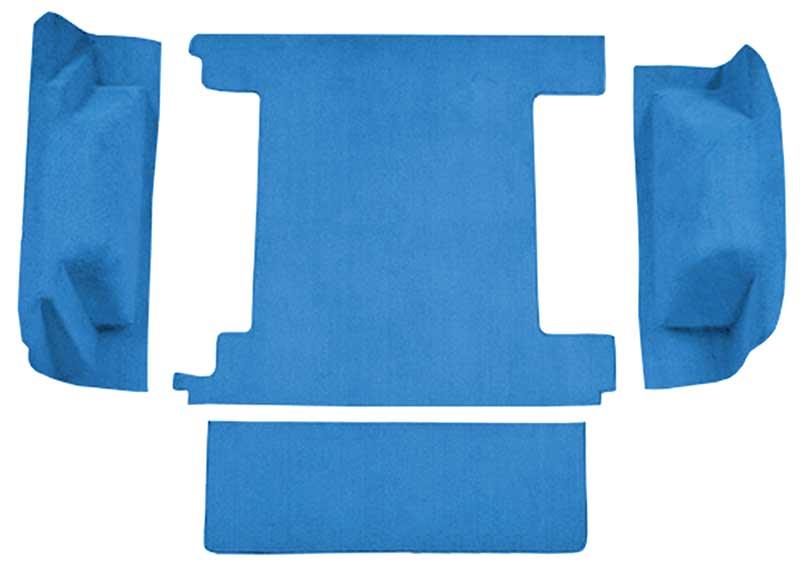 bagagematta med 2st bensintankar utan baklämslås - Cargo Area - Loop Carpet Kit - Ford Blue