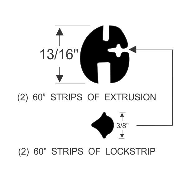 Rear Window Weatherstrip Seal Set