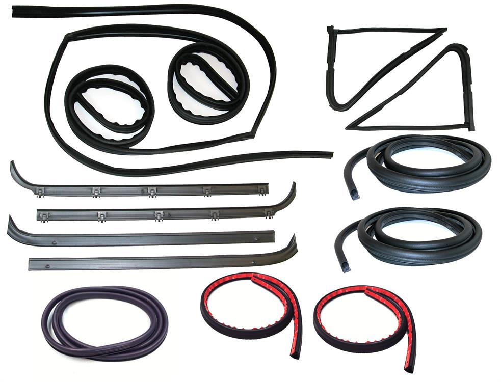 Belt Weatherstrip--Window Channel--Door Seal Kit - Inner & Outer Driver Side & Passenger Side