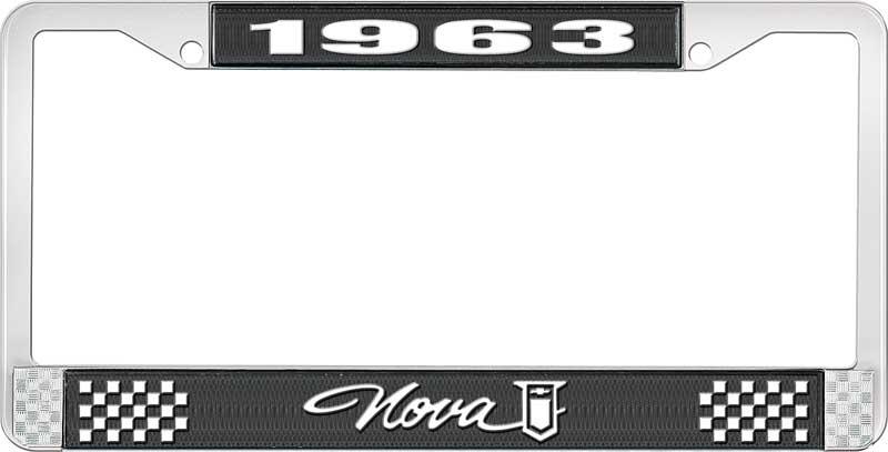 1963 NOVA LICENSE PLATE FRAME STYLE 1 BLACK