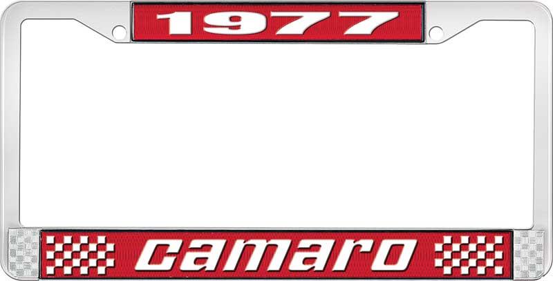 1977 CAMARO LICENSE PLATE FRAME STYLE 2 RED