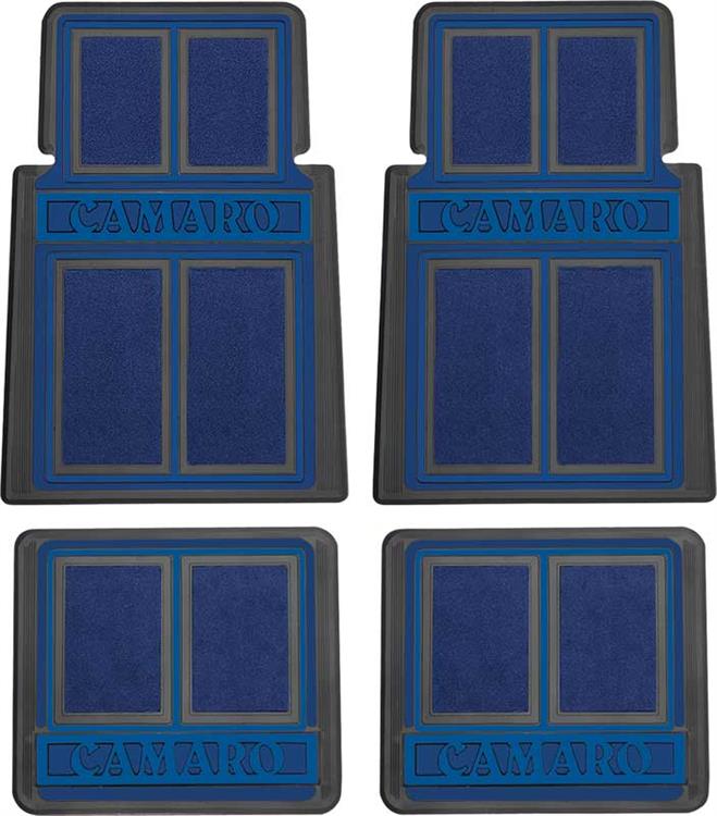 1967-2002 Camaro; Carpeted Floor Mat Set; Blue ; 4 Piece Set