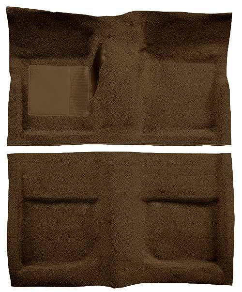 1965-68 Mustang Coupe Passenger Area Loop Floor Carpet with Mass Backing - Dark Saddle