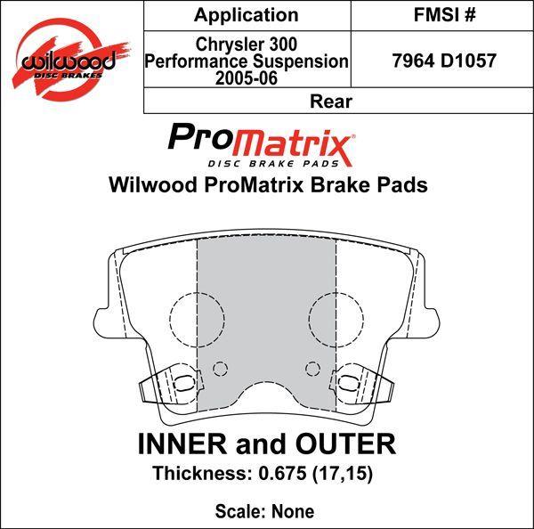 brake pads, rear, ProMatrix