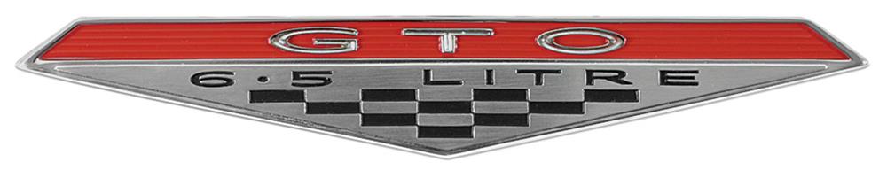 emblem, "GTO 6,5 Litre", framskärm
