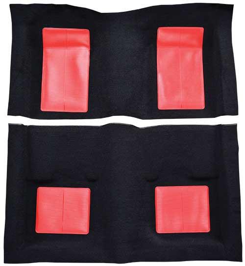 mattsats nylon med isolering - Black with Red Inserts
