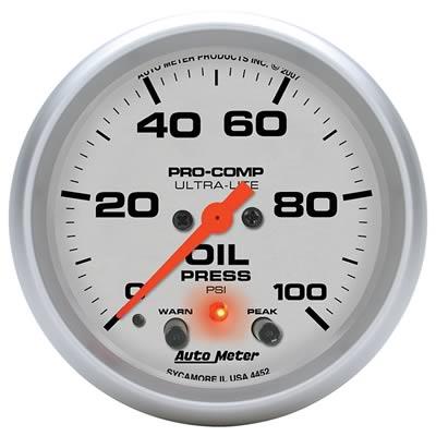 oljetrycksmätare, 67mm, 0-100 psi, elektrisk