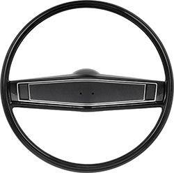 1969-70 STEERING WHEEL KIT BLACK WITH BLACK SHROUD