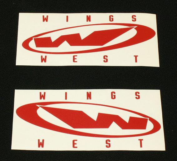 Sticker Wings West 15cm Red