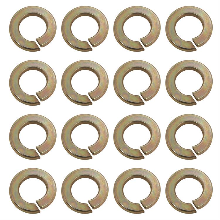 Lock Washers, Steel, Gold zinc, 7/16 in. I.D., .776 in. O.D., .109 in. Thick