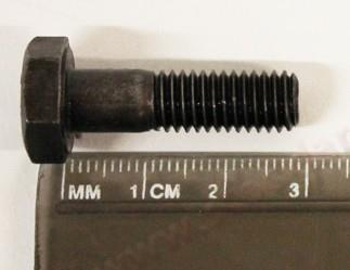 M8 x 28mm DIN933 Bolt with 14mm Hex Head. Made in Germany, Black Oxide Finish
