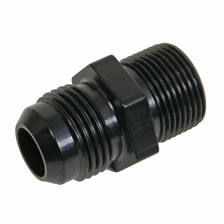 Fitting, Adapter, Straight, Aluminum, Black Anodized, AN6 Male Threads, M22 x 1.5 Male Threads