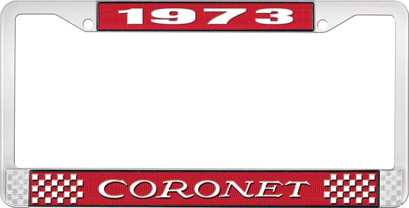 1973 CORONET LICENSE PLATE FRAME - RED