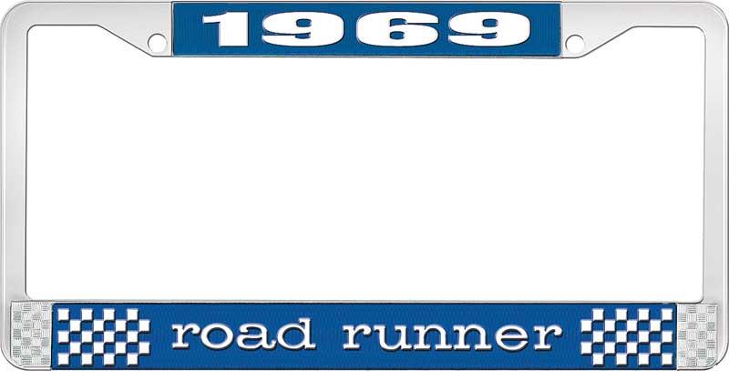 nummerplåtshållare 1969 road runner - blå