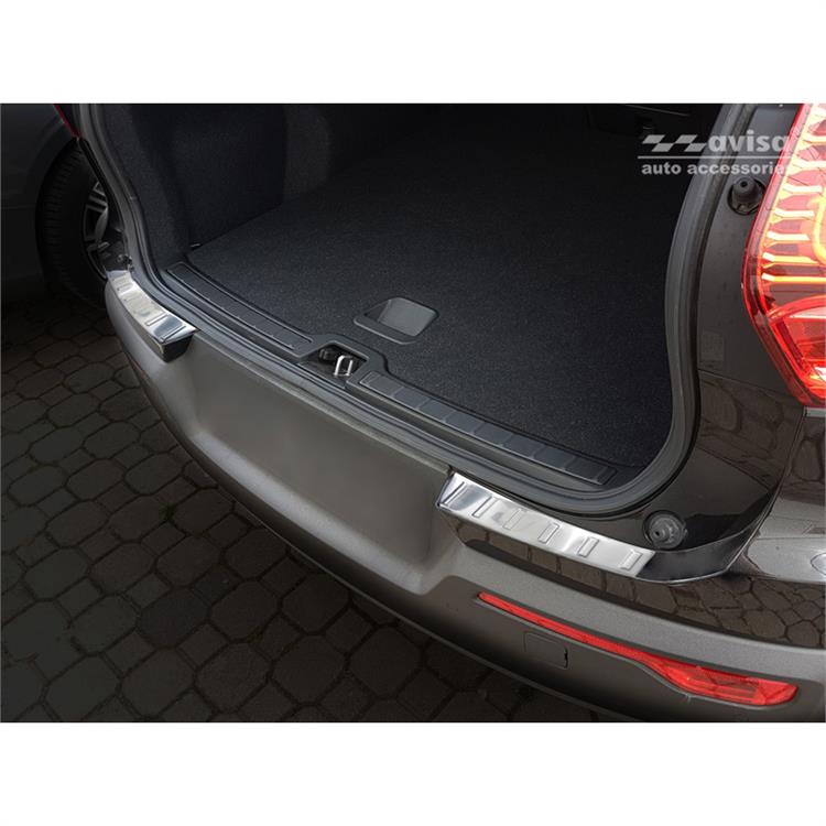 RVS Achterbumperprotector passend voor Volvo XC40 2018- 'Ribs' (2-delig)