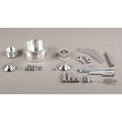 Pulley Kit, Billet aluminum, Serpentine