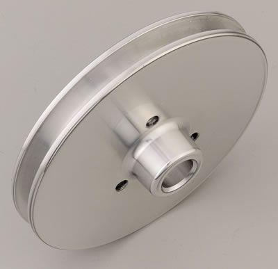 Power Steering Pulley, V-Belt, 1-Groove, Aluminum, Clear Powdercoated, .75" Bore