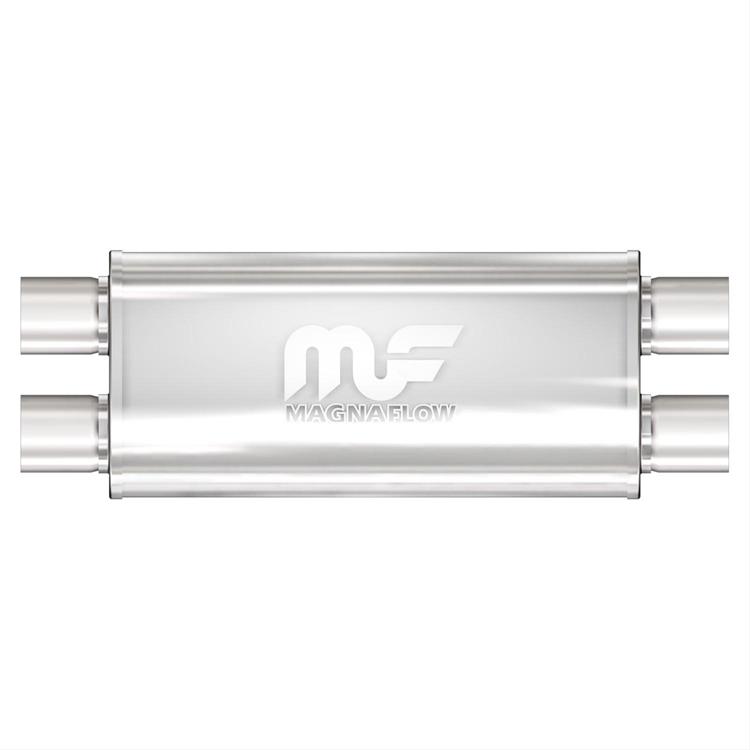 Muffler Aluminised Steel 18" Kropp, 3" D / D