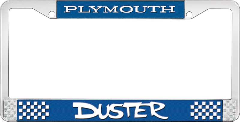 PLYMOUTH DUSTER LICENSE PLATE FRAME - BLUE