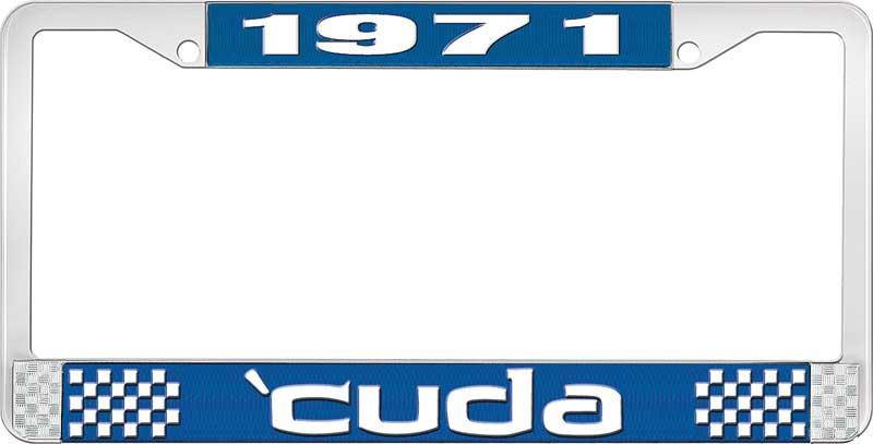 nummerplåtsram 1971 'cuda - blå