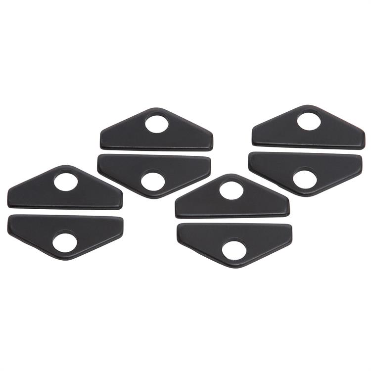 Valve Cover Hold-Down Tabs, Steel, Black, 1.500 in. Wide, Universal, Set of 8