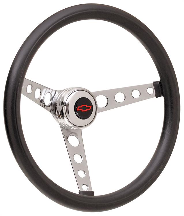 Steering Wheel Kit, 69-88 Chevrolet, Classic Foam, Tall Cap, Red Bowtie