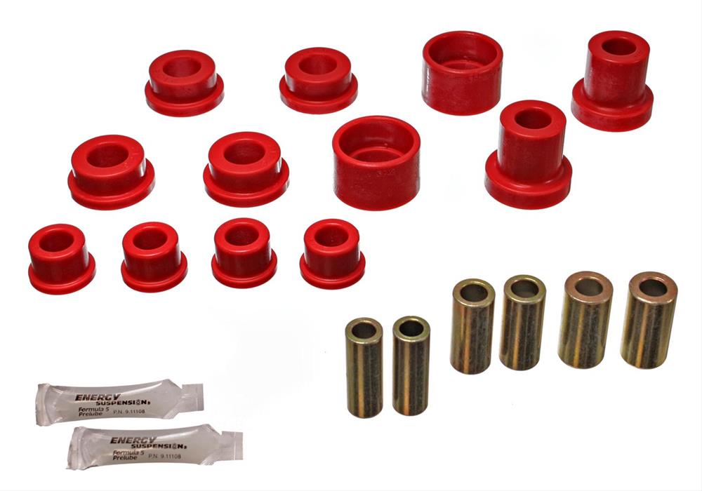 Control Arm Bushings, Rear, Polyurethane, Red