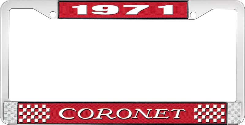 nummerplåtshållare 1971 coronet - röd