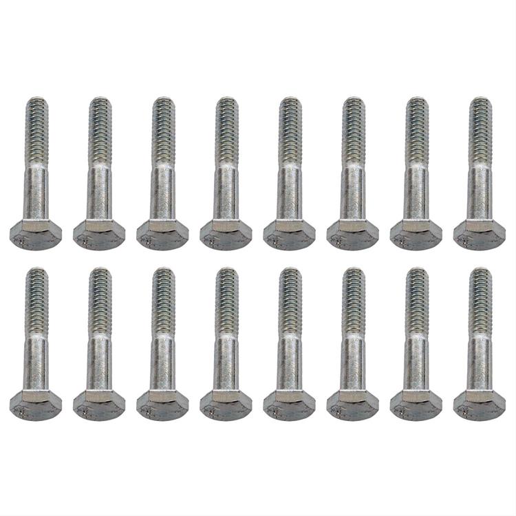 Bolt, Hex Head Cap Screw, Grade 5, Steel, Zinc Plated, 1/4 in.-20 RH, 1.500 in. Length, Set of 16