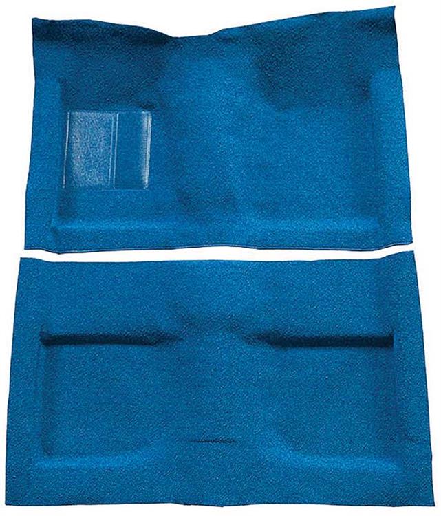 1964 Mustang Convertible Passenger Area Nylon Loop Floor Carpet Set - Medium Blue