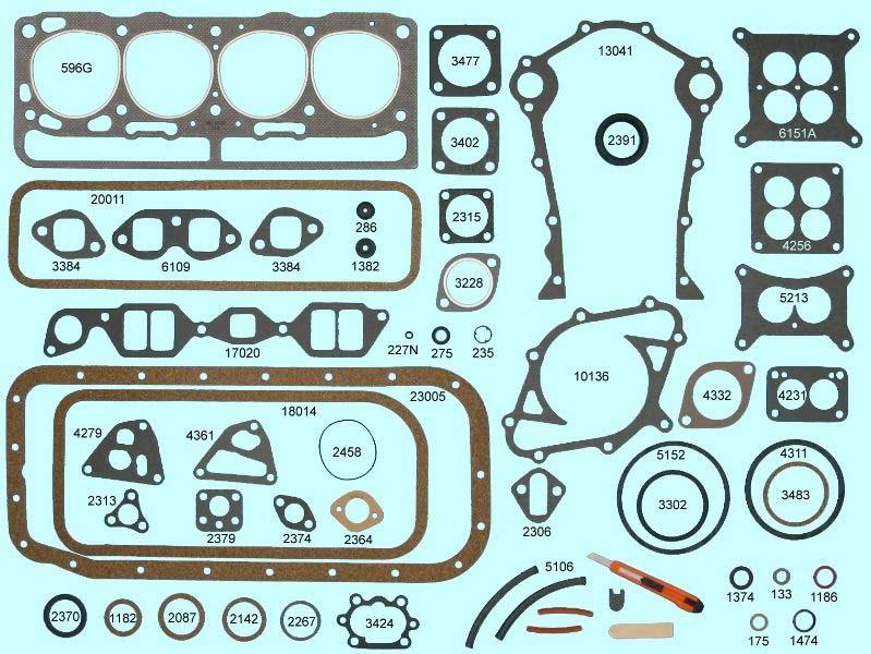 Gasket set komplete Lincoln V8 341 1955