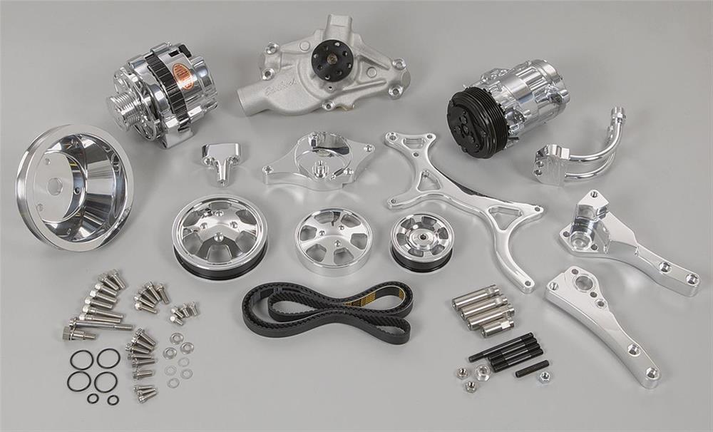 Pulley Kit, Aluminum, Serpentine