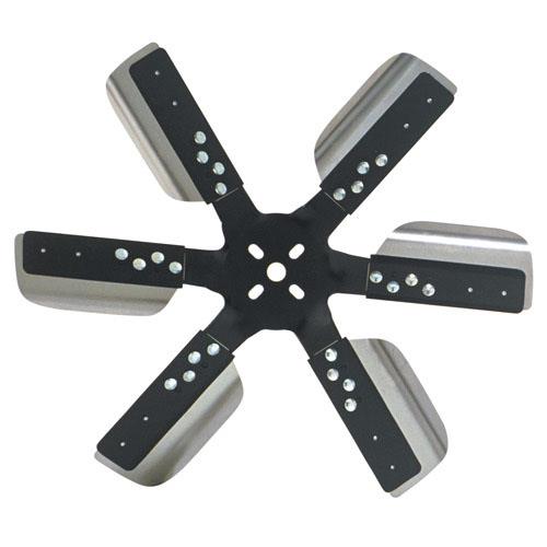 Fan 6-blade 13" Stainless Steel Blade / Black Center ( Clockwise Rotation )