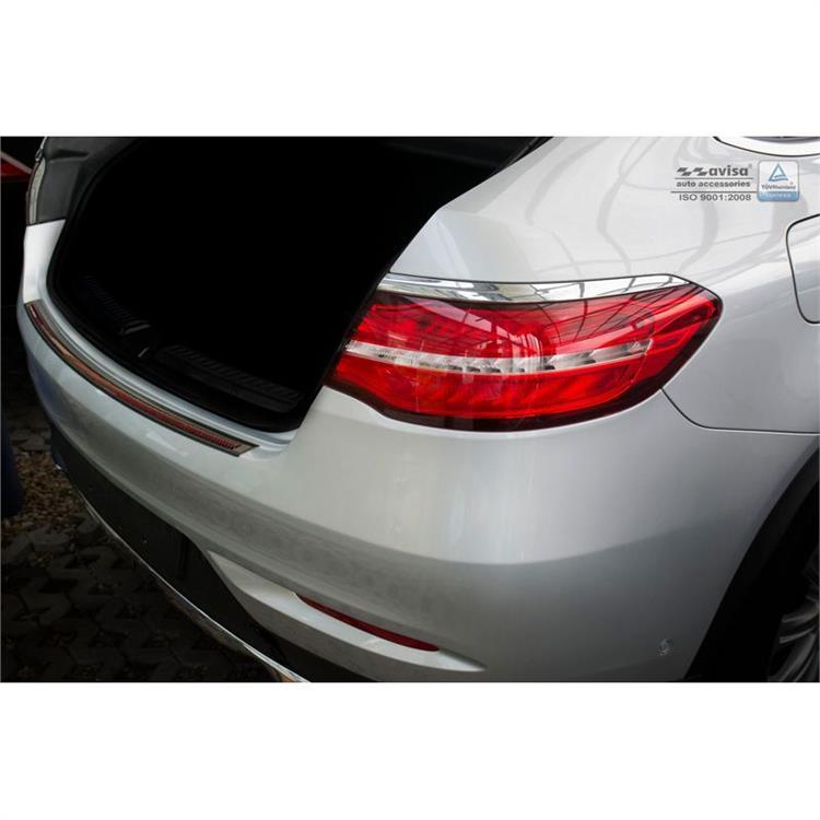 RVS Achterbumperprotector 'Deluxe' Mercedes GLE Coupé 2015- Zwart/Rood-Zwart Carbon