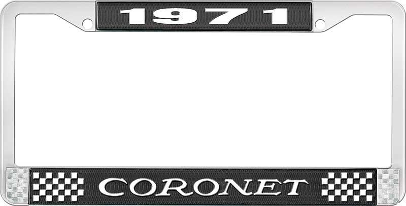 1971 CORONET LICENSE PLATE FRAME - BLACK