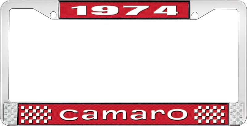 nummerplåtshållare, 1974 CAMARO STYLE 1 röd