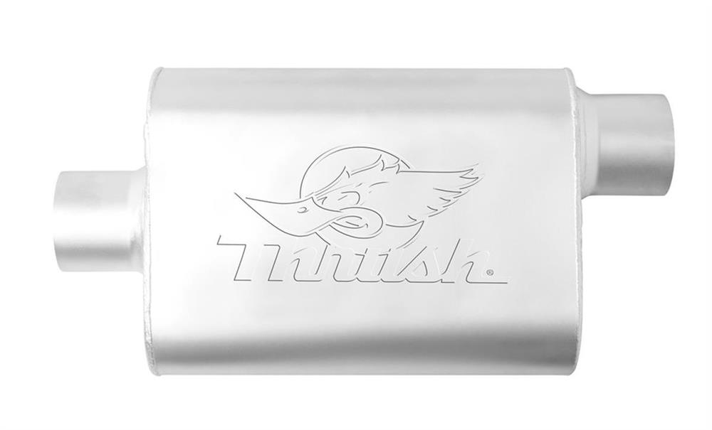 muffler, 2,5" in / 2,5" out, oval