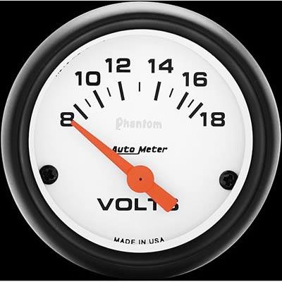 Voltmeter, 52.4mm, 8-18 V, electric