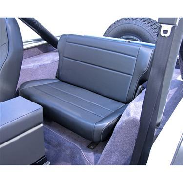 Rear Seat, Custom-Fit, Fold/Tumble, Black Vinyl