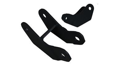 Shock Extenders, Steel, Black Powdercoated, 2 in. Length, RWD, Chevy, GMC, Pair