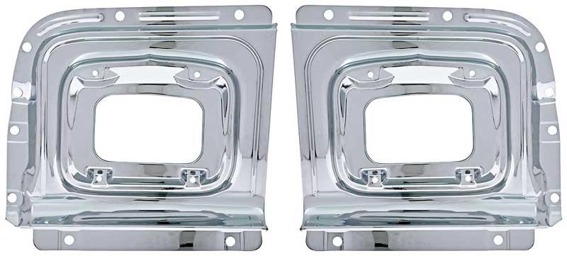 Park Lamp Backing Plates - Chrome