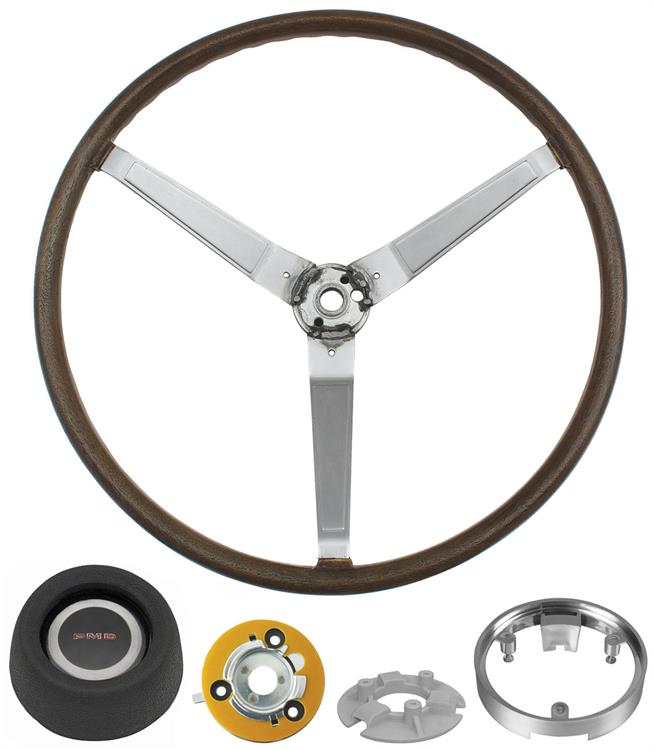 Steering Wheel Kit, Simulated Wood, 1969-70 GTO/Pontiac