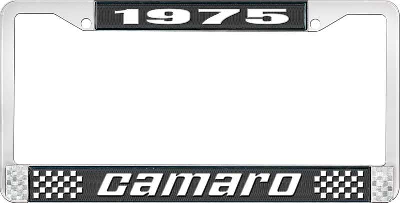 1975 CAMARO LICENSE PLATE FRAME STYLE 2 BLACK