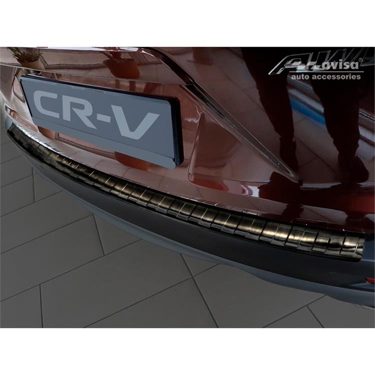 Zwart RVS Achterbumperprotector passend voor Honda CR-V (CW) 2018-2023 'Ribs'