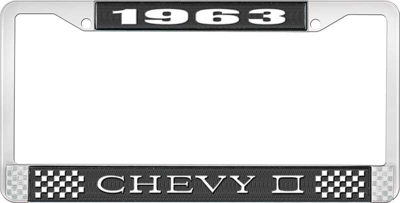 1963 CHEVY II LICENSE PLATE FRAME BLACK