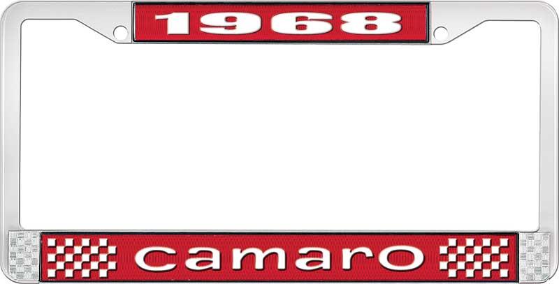 1968 CAMARO LICENSE PLATE FRAME STYLE 1 RED